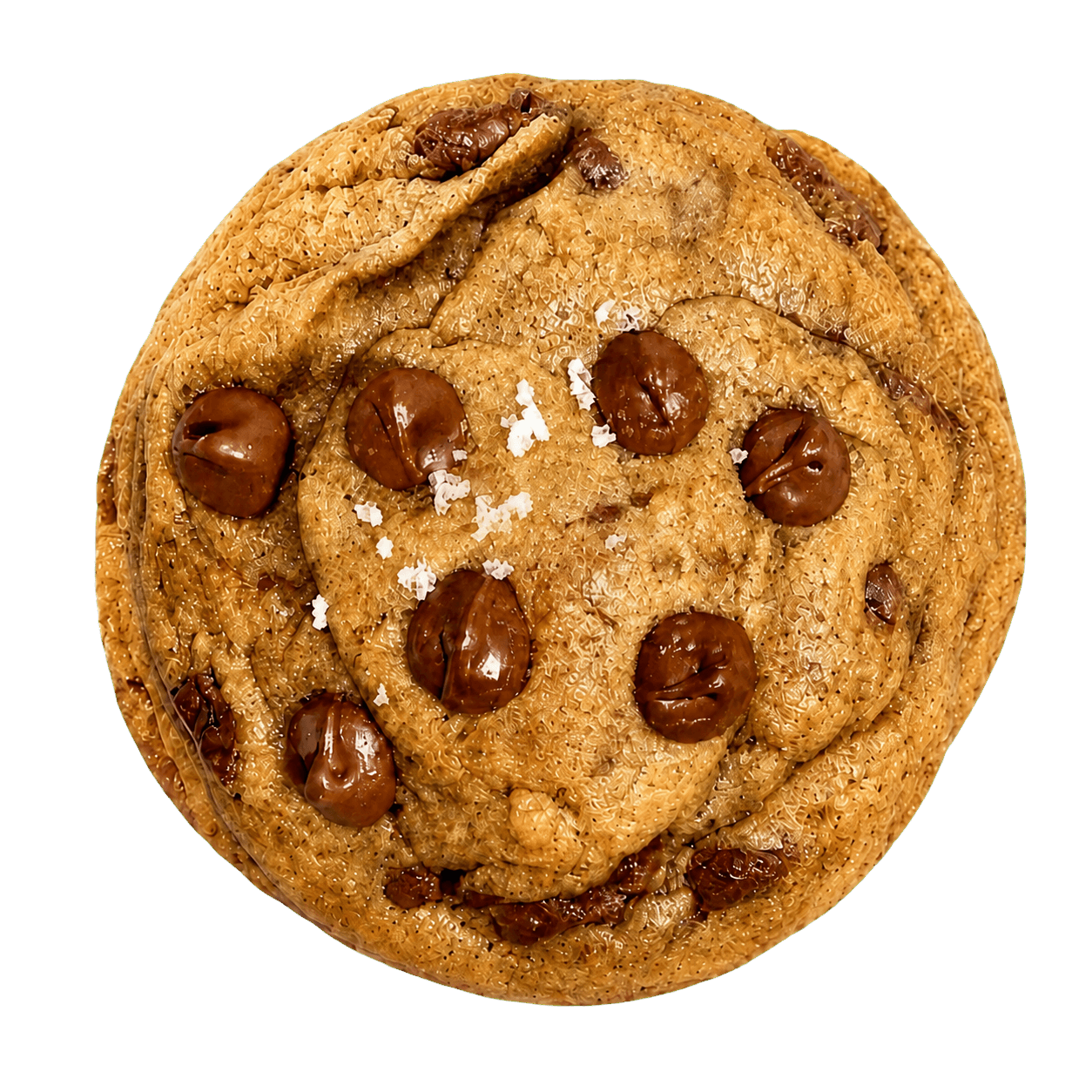 Cookie tradicional Crumbs com gotas de chocolate e flor de sal